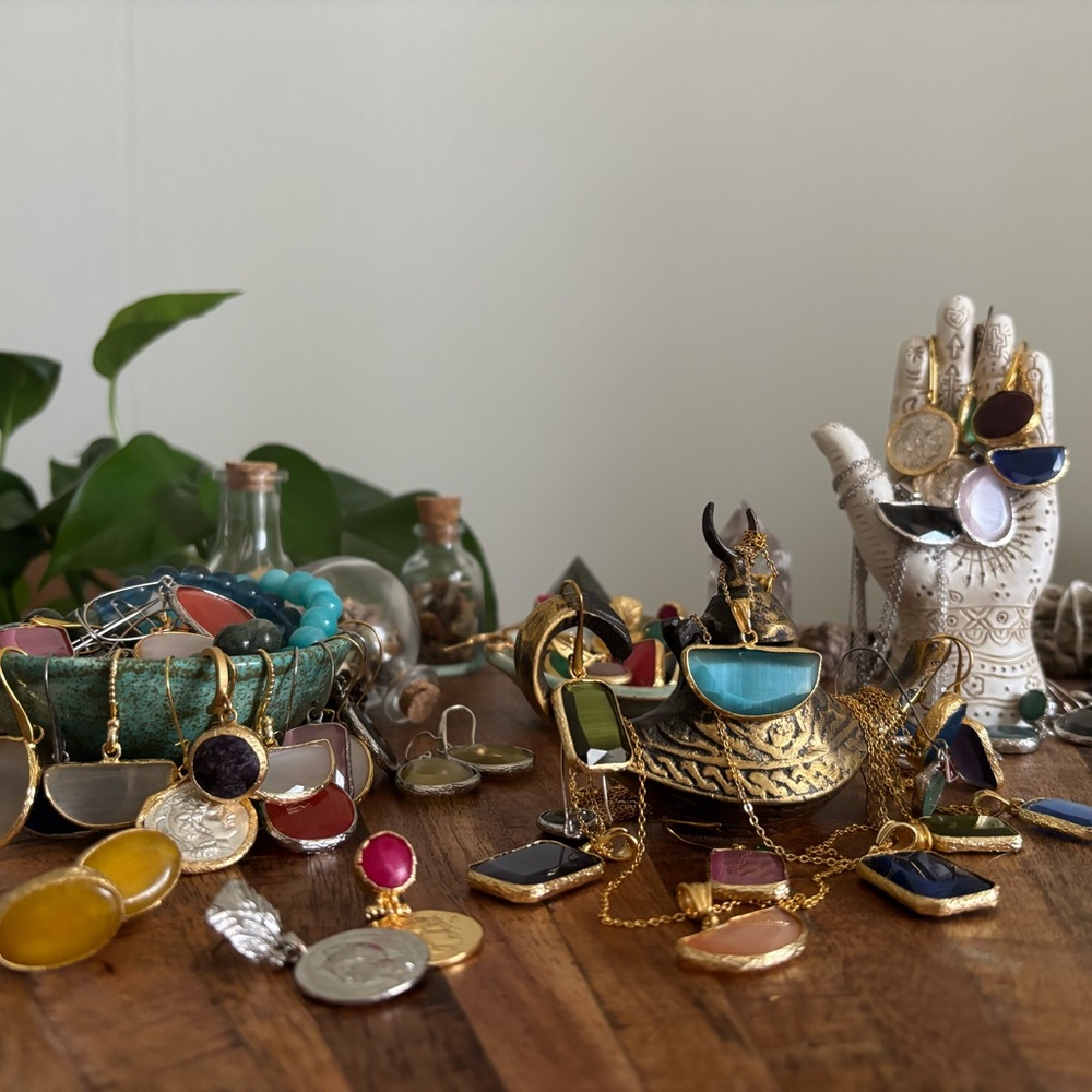 Bohemian Gold and Gemstone Jewelry Collection